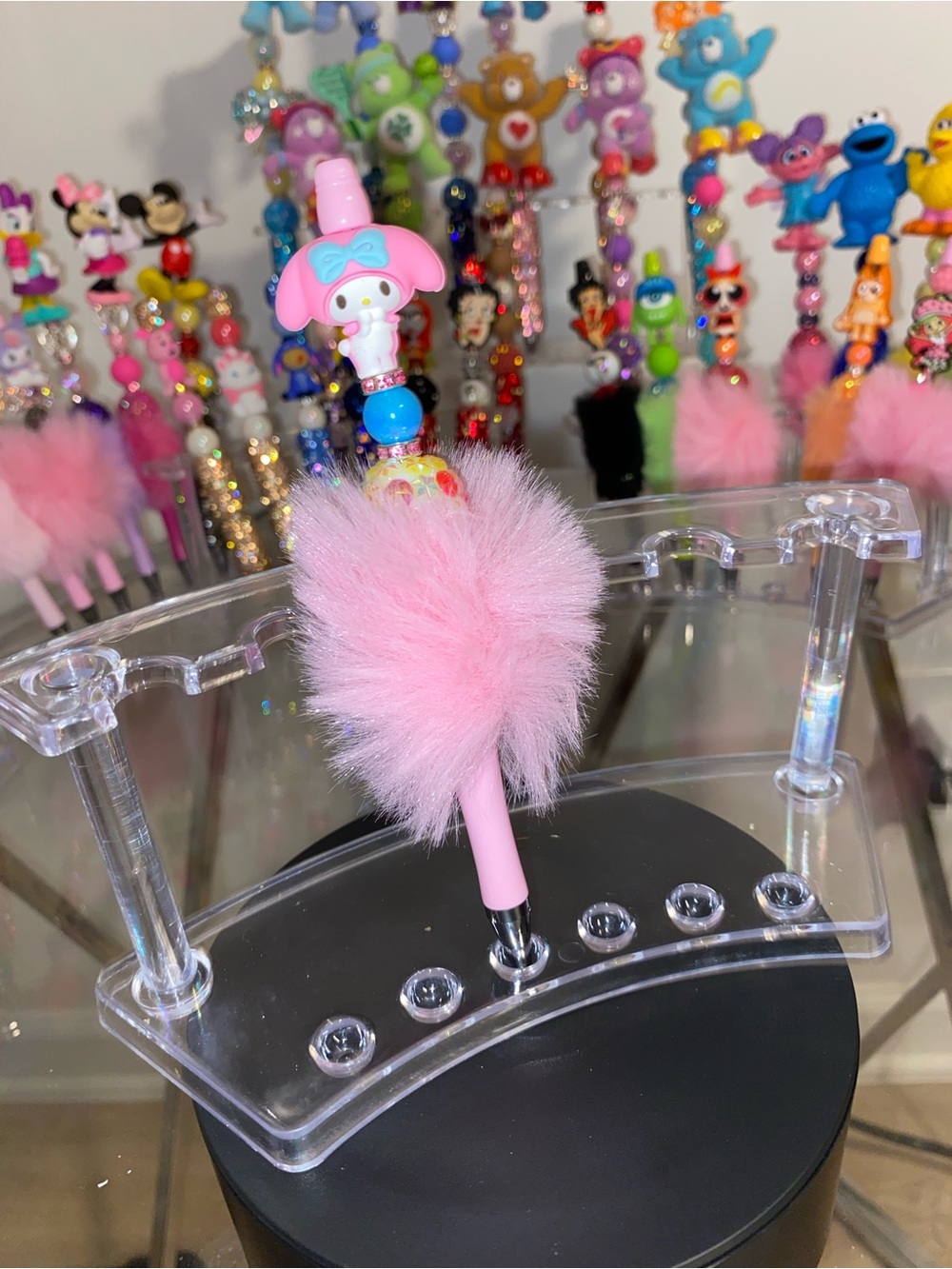 My Melody Pink Fluffy Pom-Pom pen